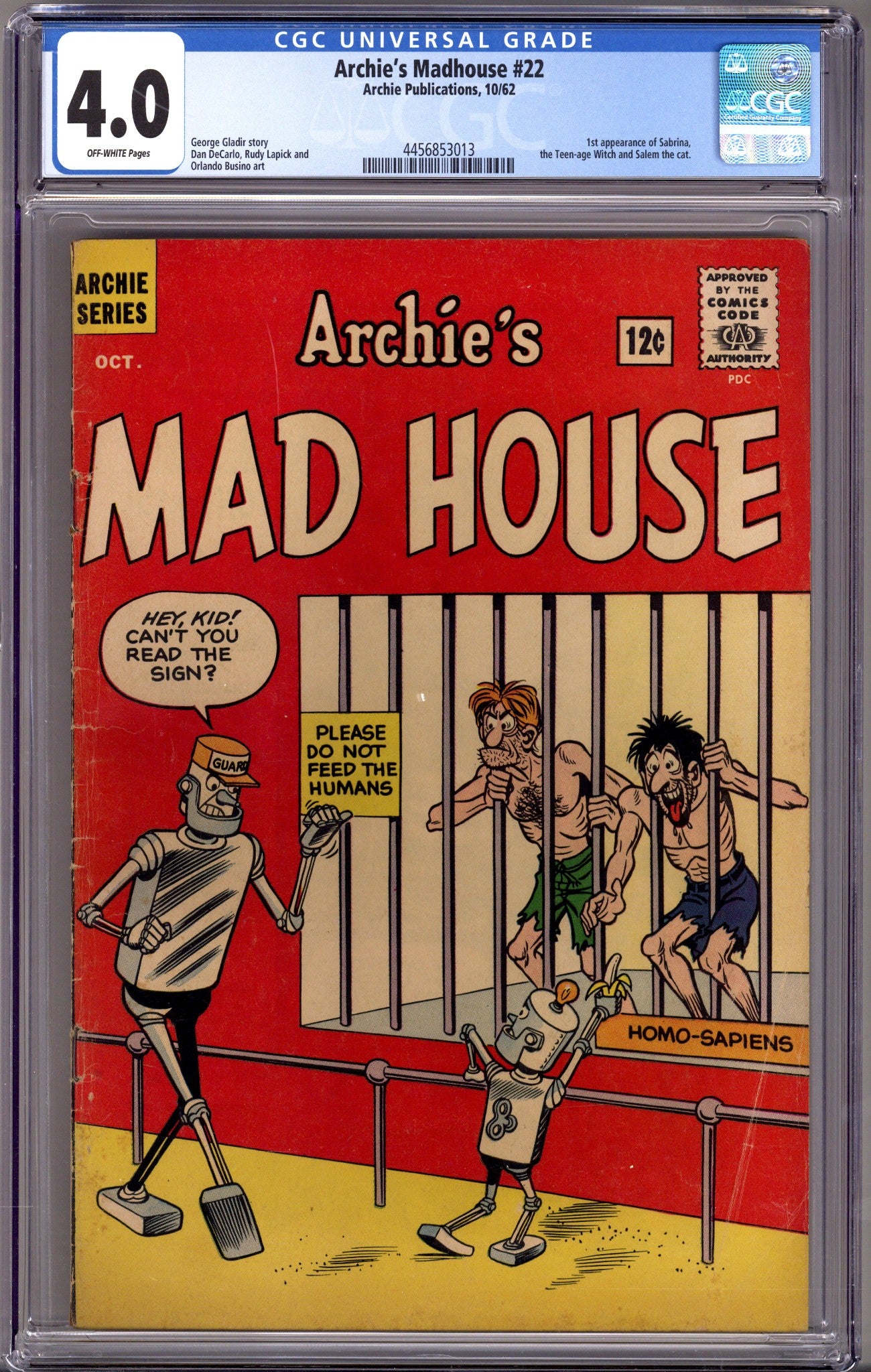 Archie's Madhouse 22 CGC 4.0 (VG) (1962) 