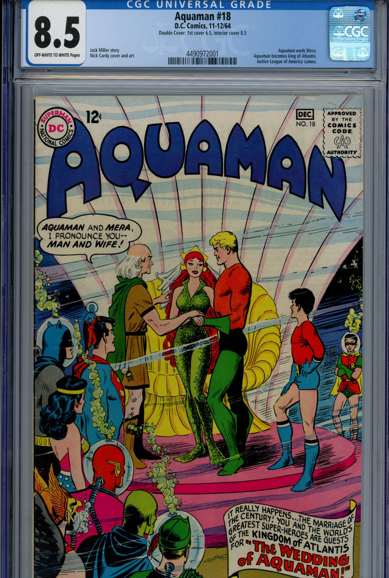 Aquaman Vol 1 18 CGC 8.5 (VF+) Double Cover  (1964)  