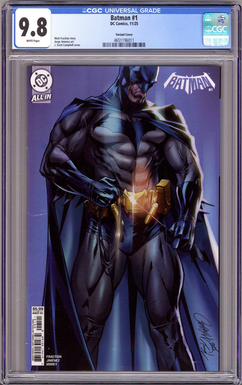 Batman Vol 4 1 CGC 9.8 (NM/M) (2025) Campbell Variant 