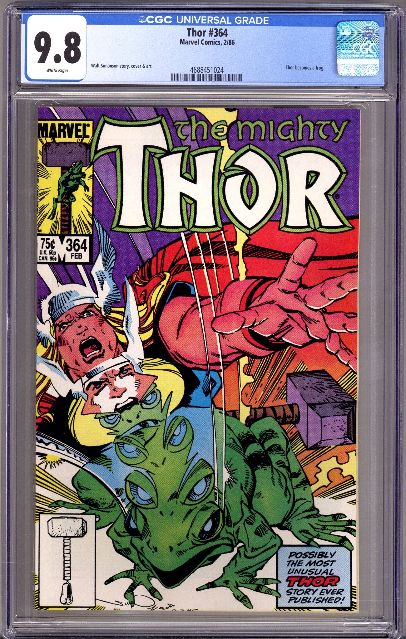 Thor Vol 1 364 CGC 9.8 (NM/M) (1986) 