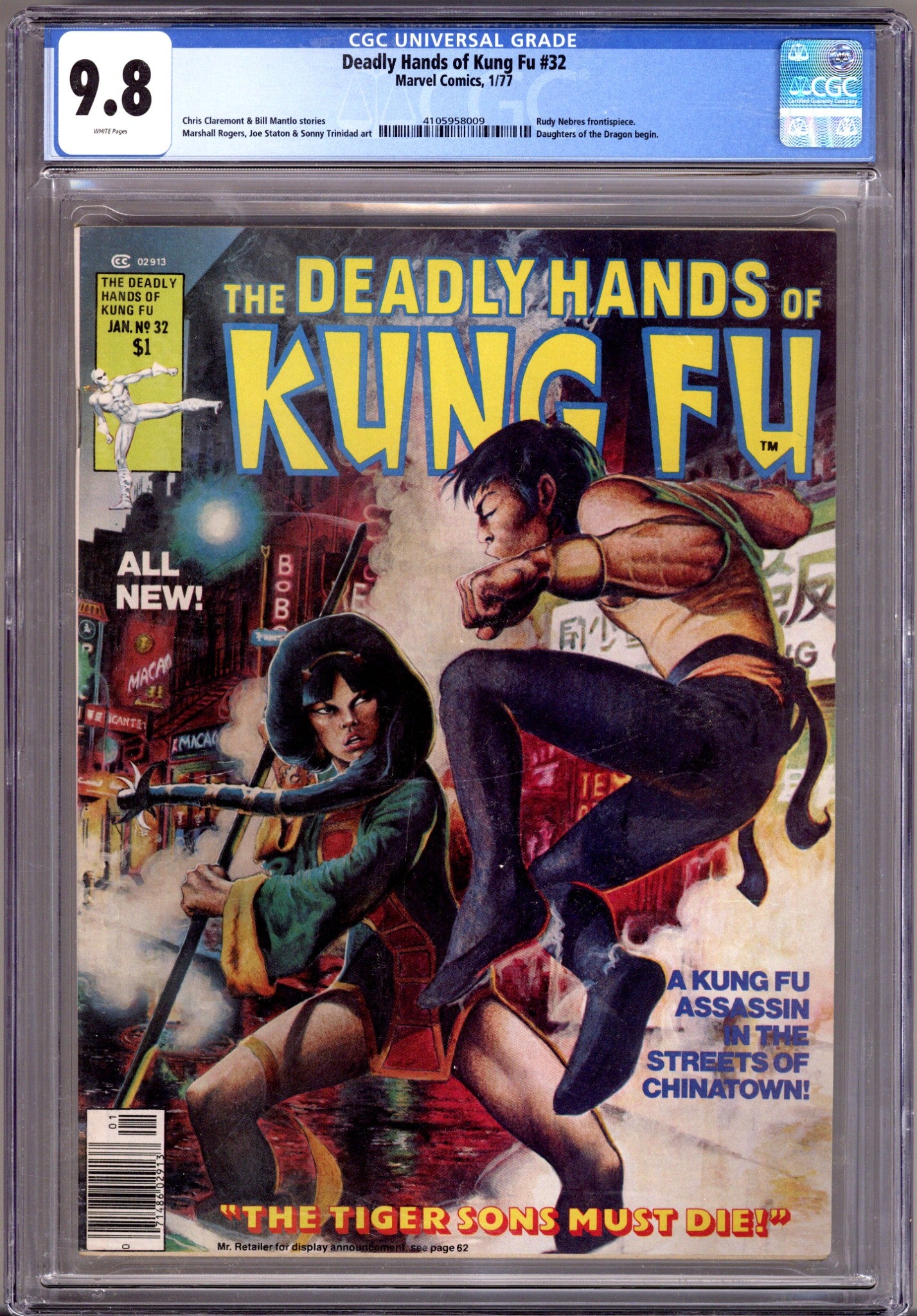 The Deadly Hands of Kung Fu 32 CGC 9.8 (NM/M) (1977)
