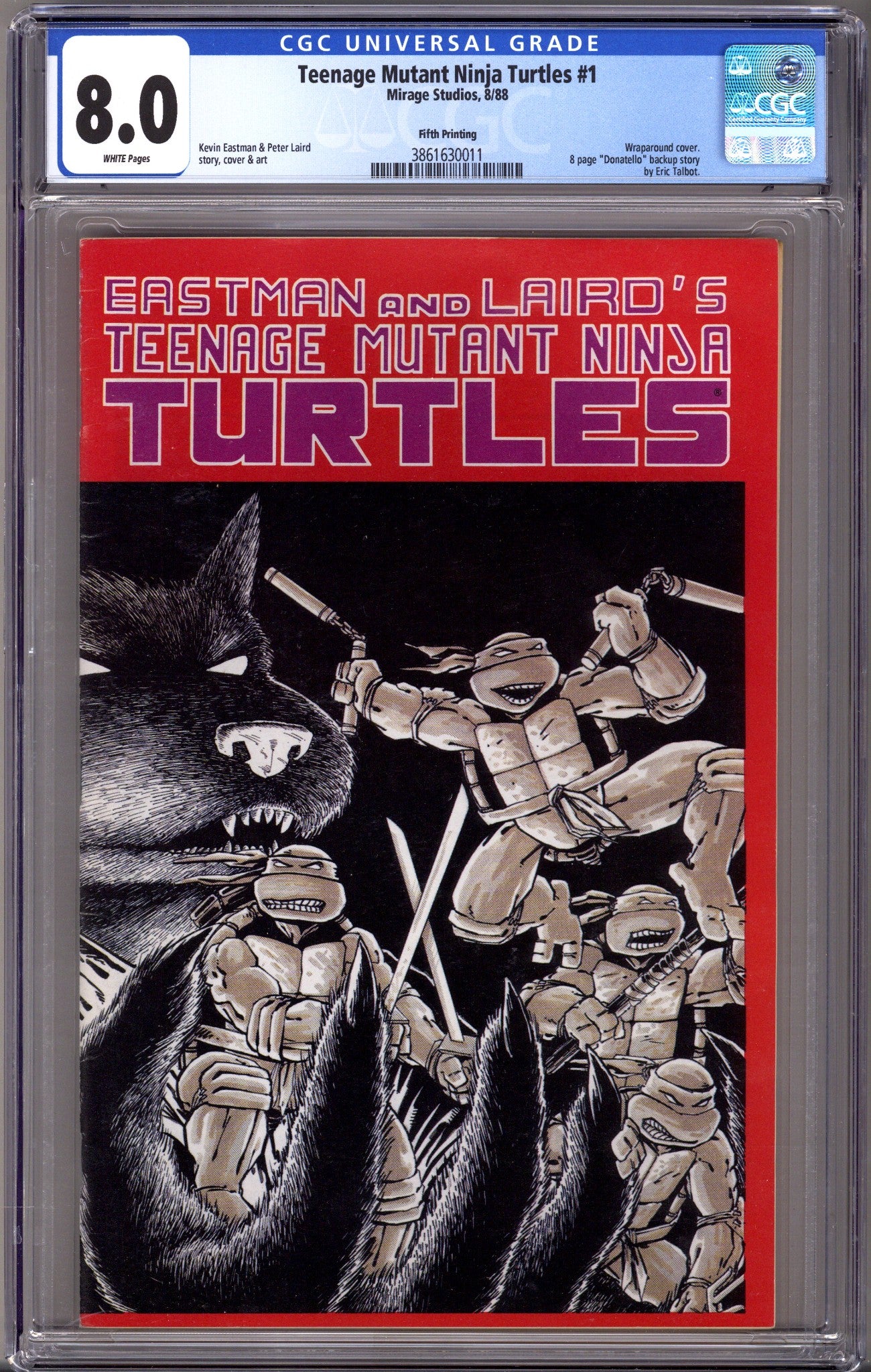 Teenage Mutant Ninja Turtles Vol 1 1 CGC 8.0 (VF) (1988) 5th Print 