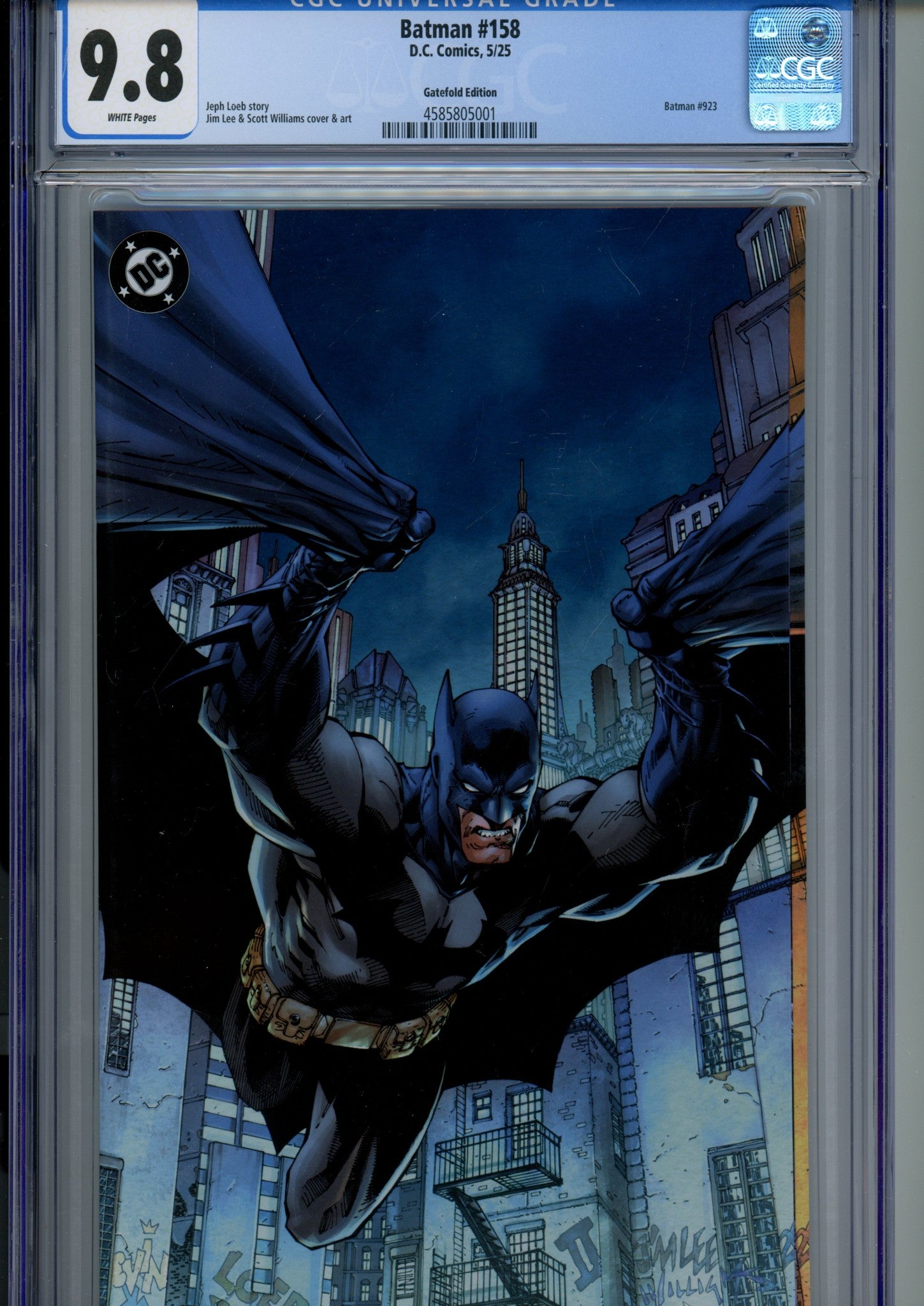 Batman Vol 3 158 CGC 9.8 (NM/M) (2025) Lee Gatefold Virgin Variant 