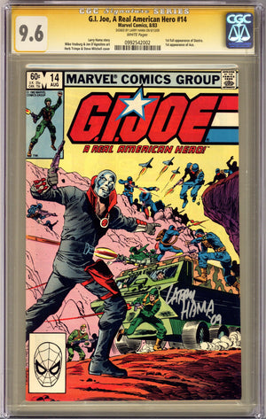 G.I. Joe, A Real American Hero 14 CGC 9.6 (NM+) (1983) Signed x1 Cover Larry Hama