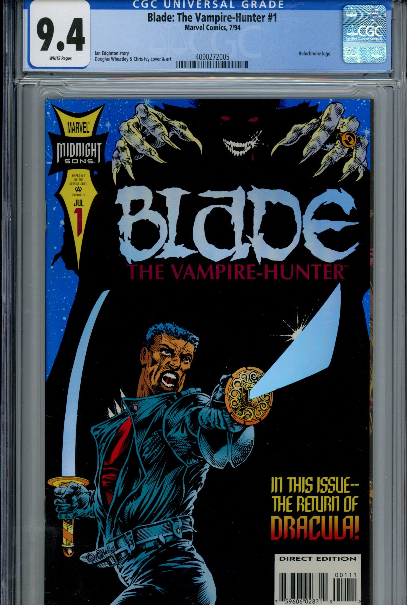 Blade: The Vampire-Hunter Vol 1 1 CGC 9.4 (NM)  (1994)  