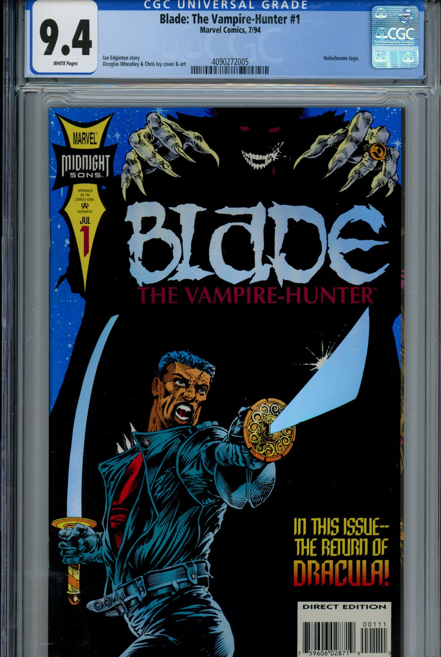 Blade: The Vampire-Hunter Vol 1 1 CGC 9.4 (NM)  (1994)  