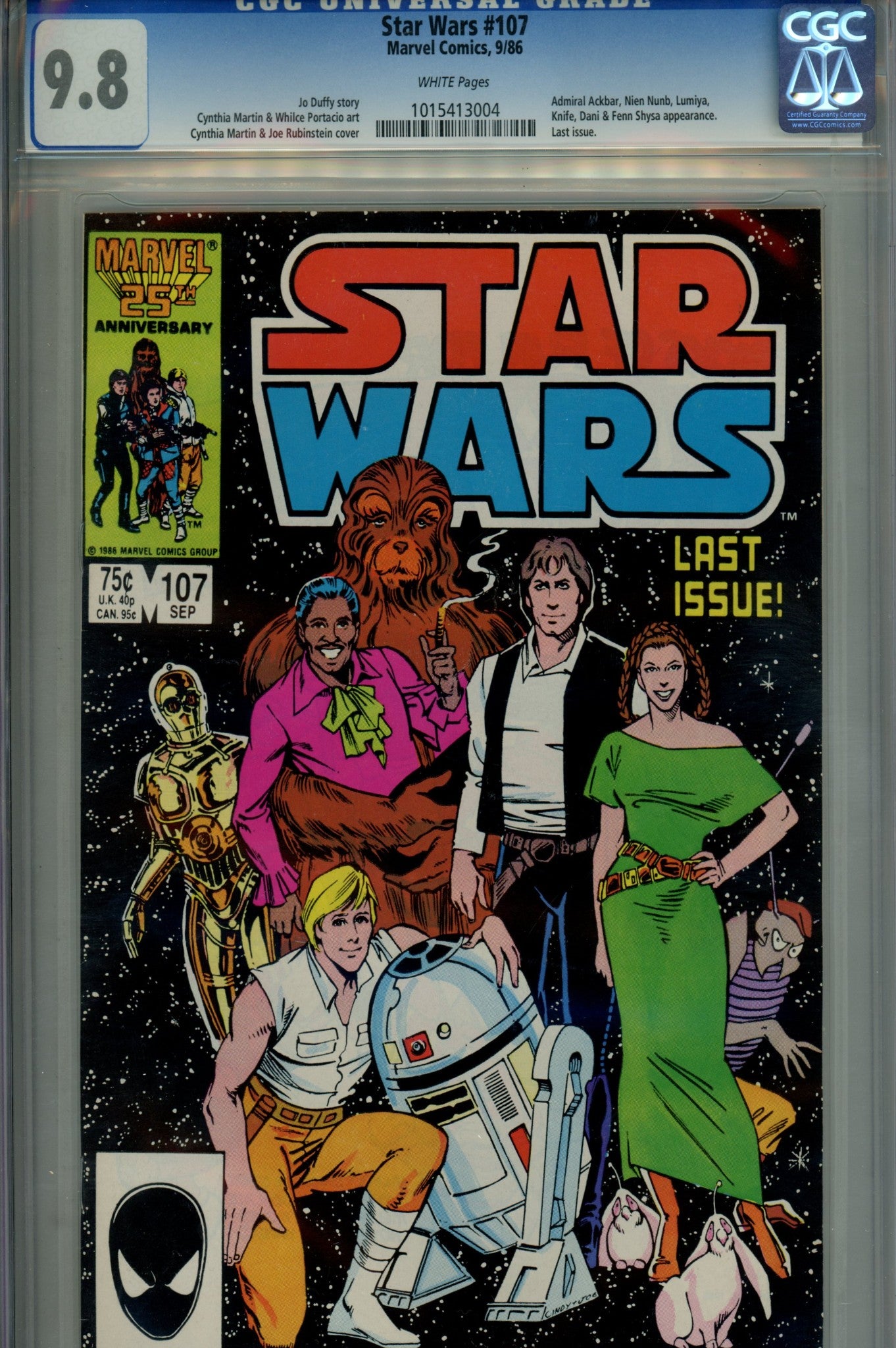 Star Wars Vol 1 107 CGC 9.8 (NM/M) (1986) 