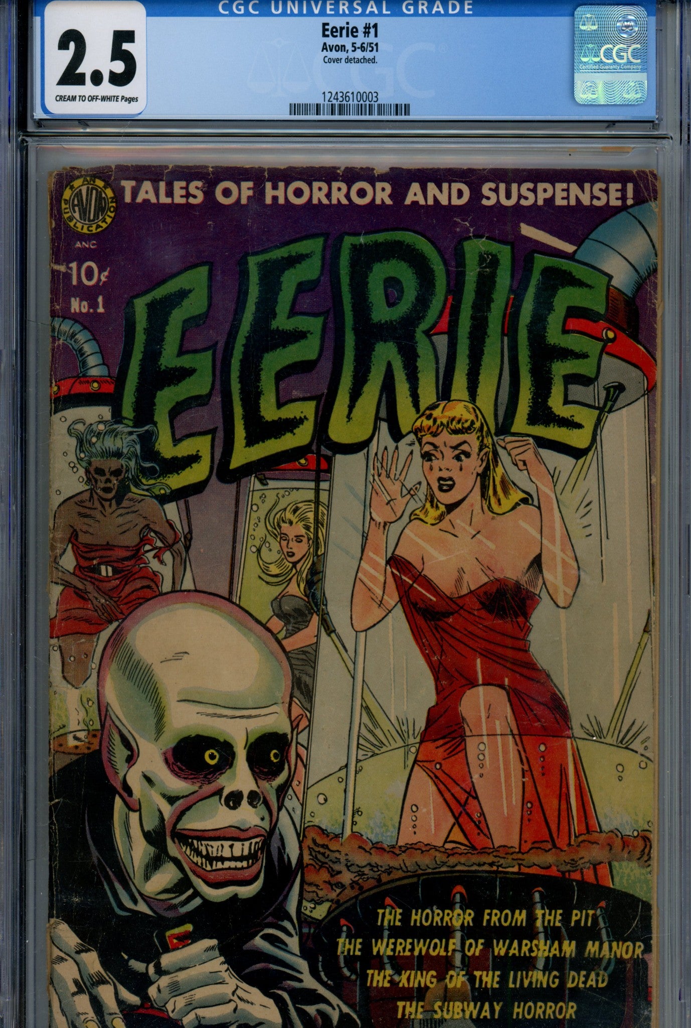 Eerie 1 CGC 2.5 (GD+) (1951) 