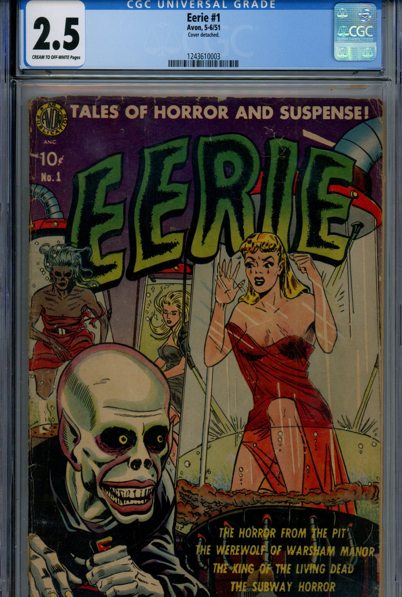 Eerie 1 CGC 2.5 (GD+) (1951) 