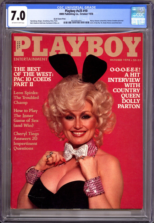 Playboy Vol 25 10 CGC 7.0 (FN/VF) (1978) Canadian Price Variant