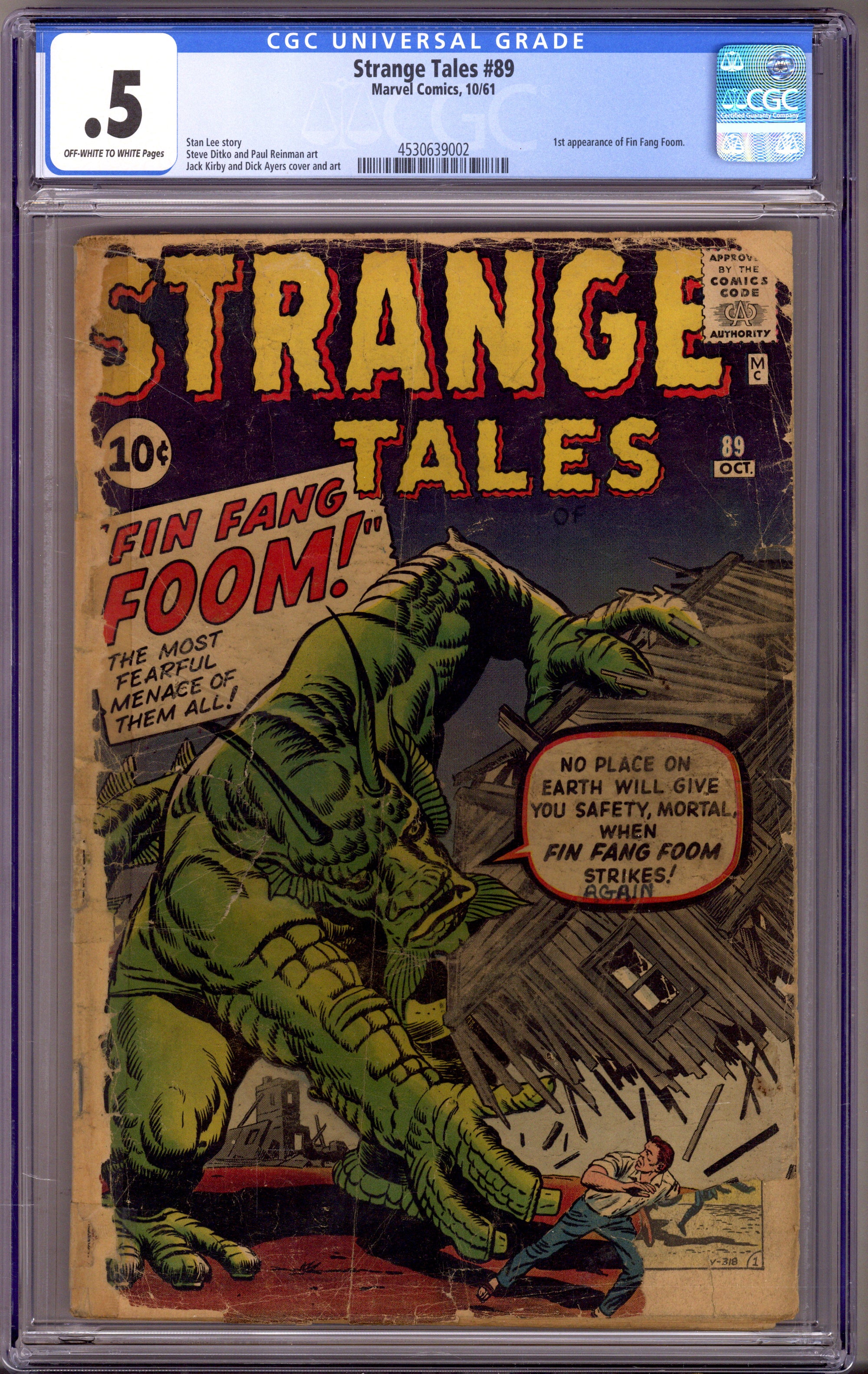 Strange Tales Vol 1 89 CGC 0.5 (PR) (1961) 