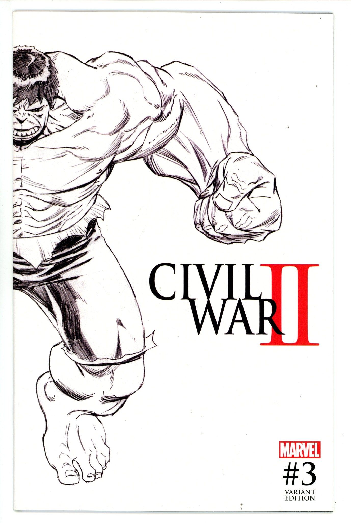 Civil War II 3 High Grade (2016) Quesada Sketch Variant 