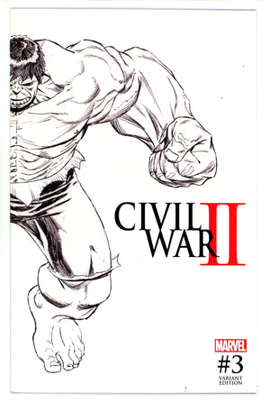 Civil War II 3 High Grade (2016) Quesada Sketch Variant