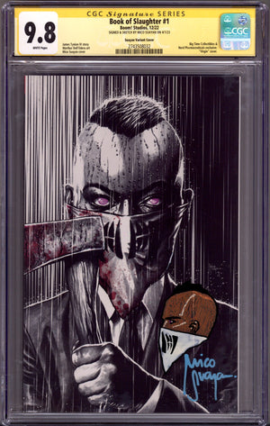 Book of Slaughter   1 CGC 9.8 (NM/M)   (2022) Suayan Virgin   Exclusive Variant  Signed / Remarked x1 Cover Mico Suayan