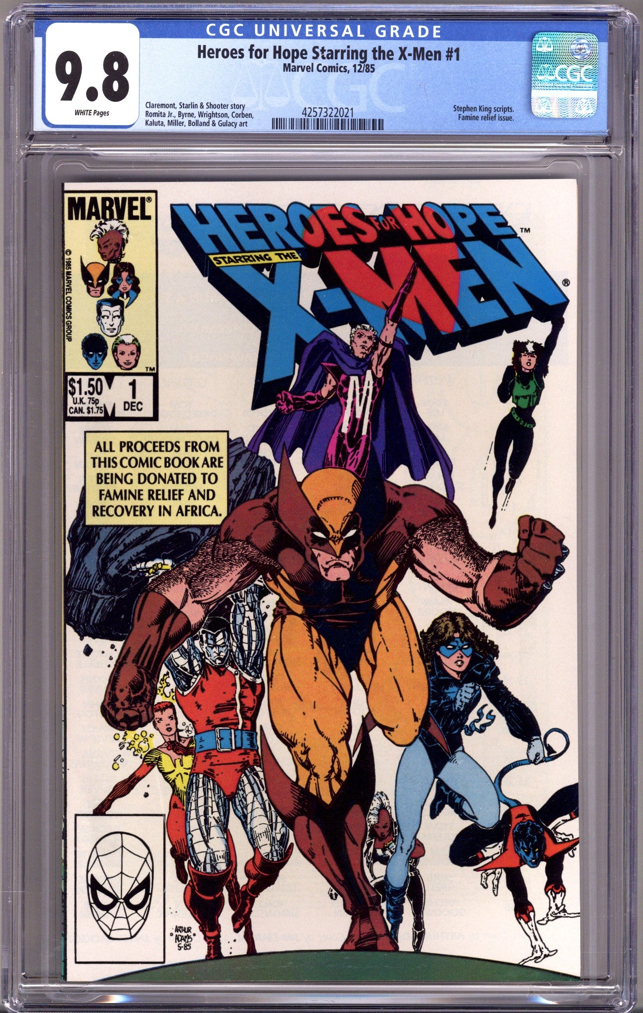 Heroes for Hope Starring the X-Men 1 CGC 9.8 (NM/M) (1985) 