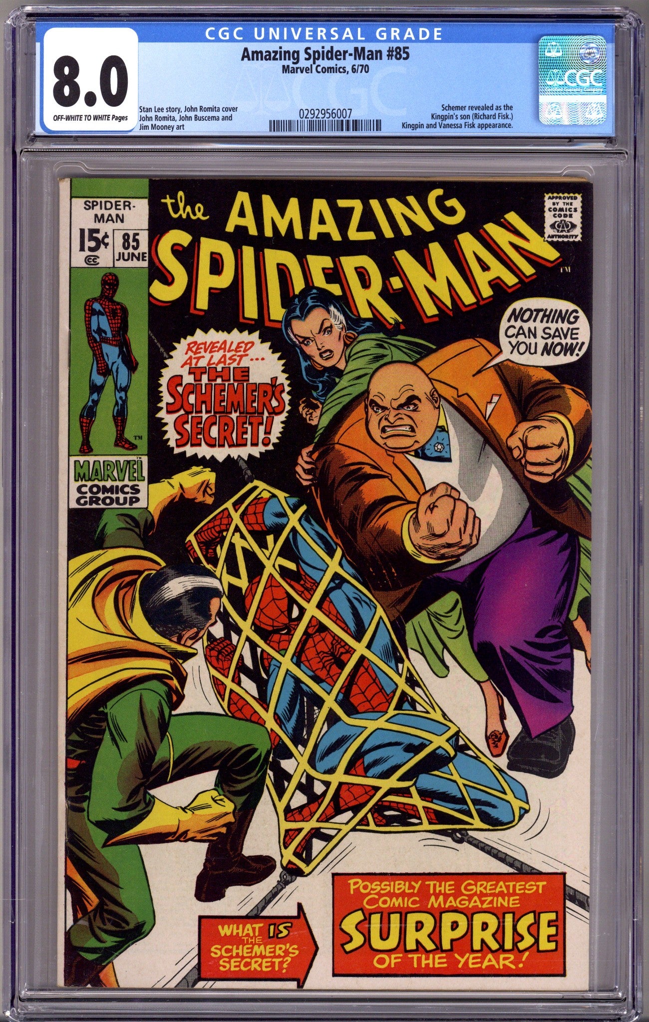The Amazing Spider-Man Vol 1 85 CGC 8.0 (VF) (1970) 