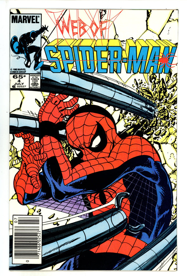 Web of Spider-Man Vol 1 4 NM- (9.2) (1985) Newsstand