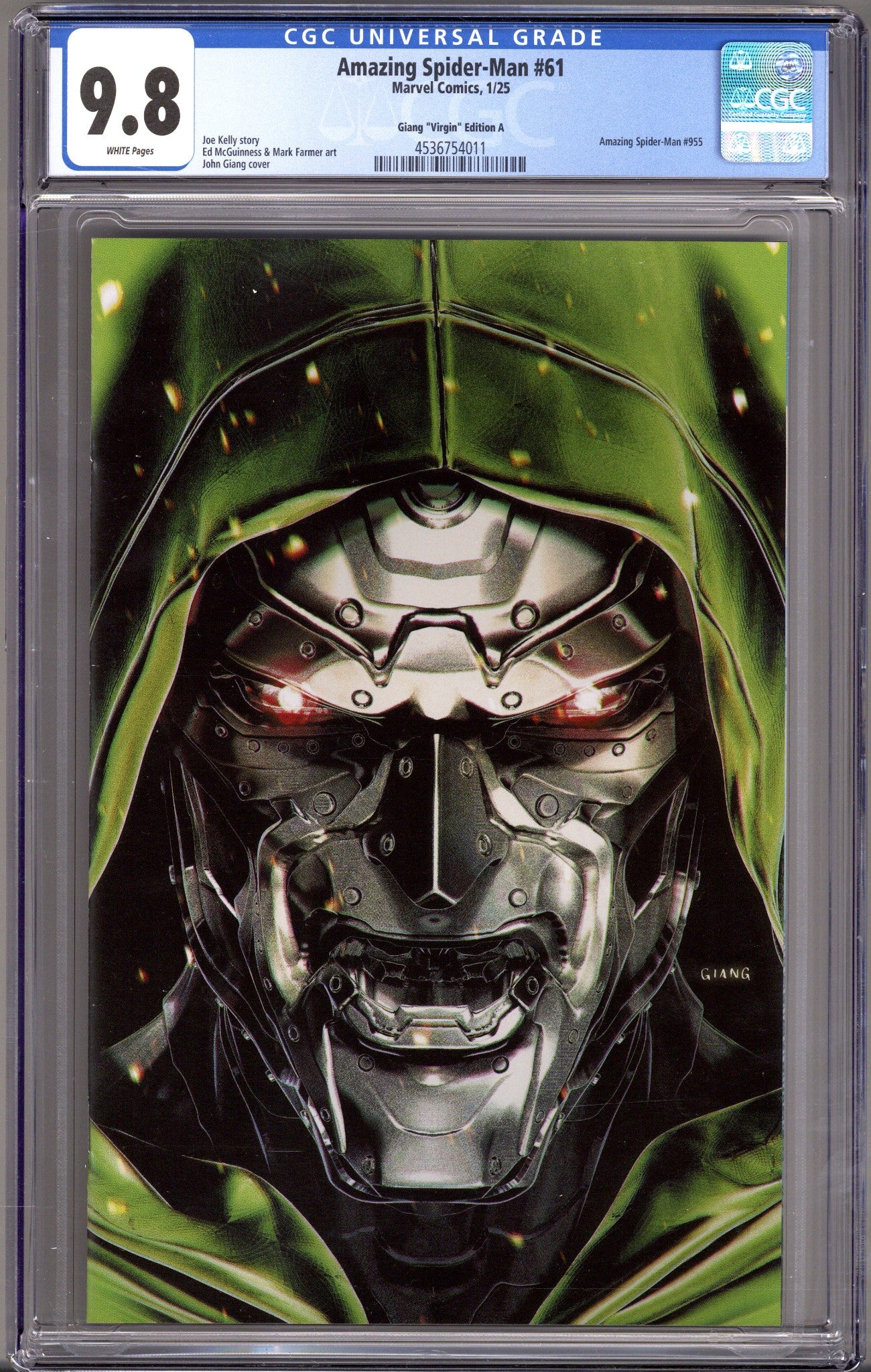 The Amazing Spider-Man Vol 6 61 (955) CGC 9.8 (NM/M) (2025) Giang Virgin Exclusive Variant 