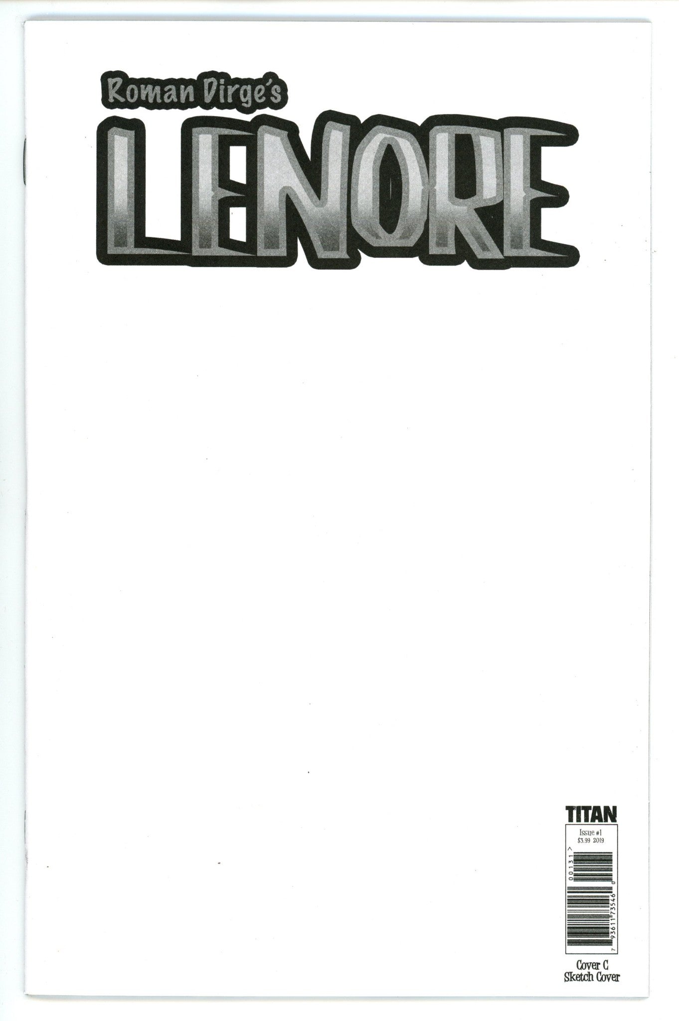 Lenore Vol 3 1 High Grade (2019) Blank Variant 