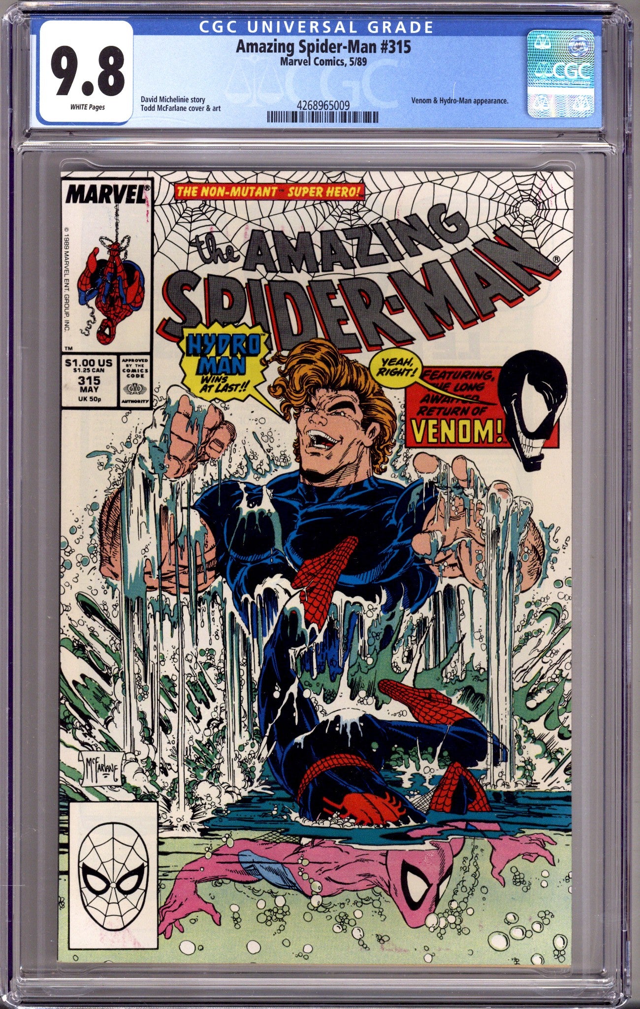 The Amazing Spider-Man Vol 1 315 CGC 9.8 (NM/M) (1989) 