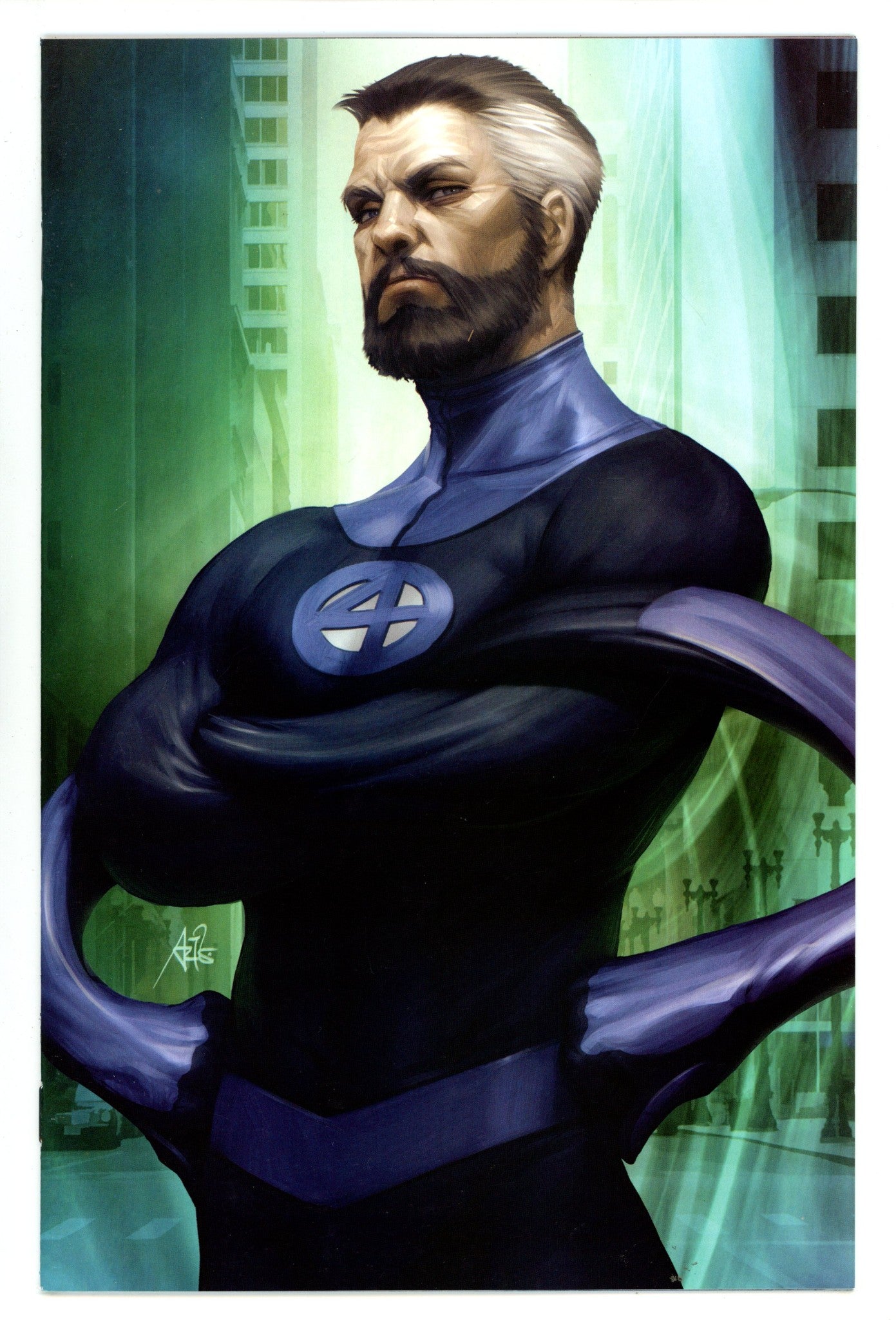 Fantastic Four Vol 6 1 (646) NM (9.4) (2018) Artgerm Virgin Mr. Fantastic Exclusive Variant 