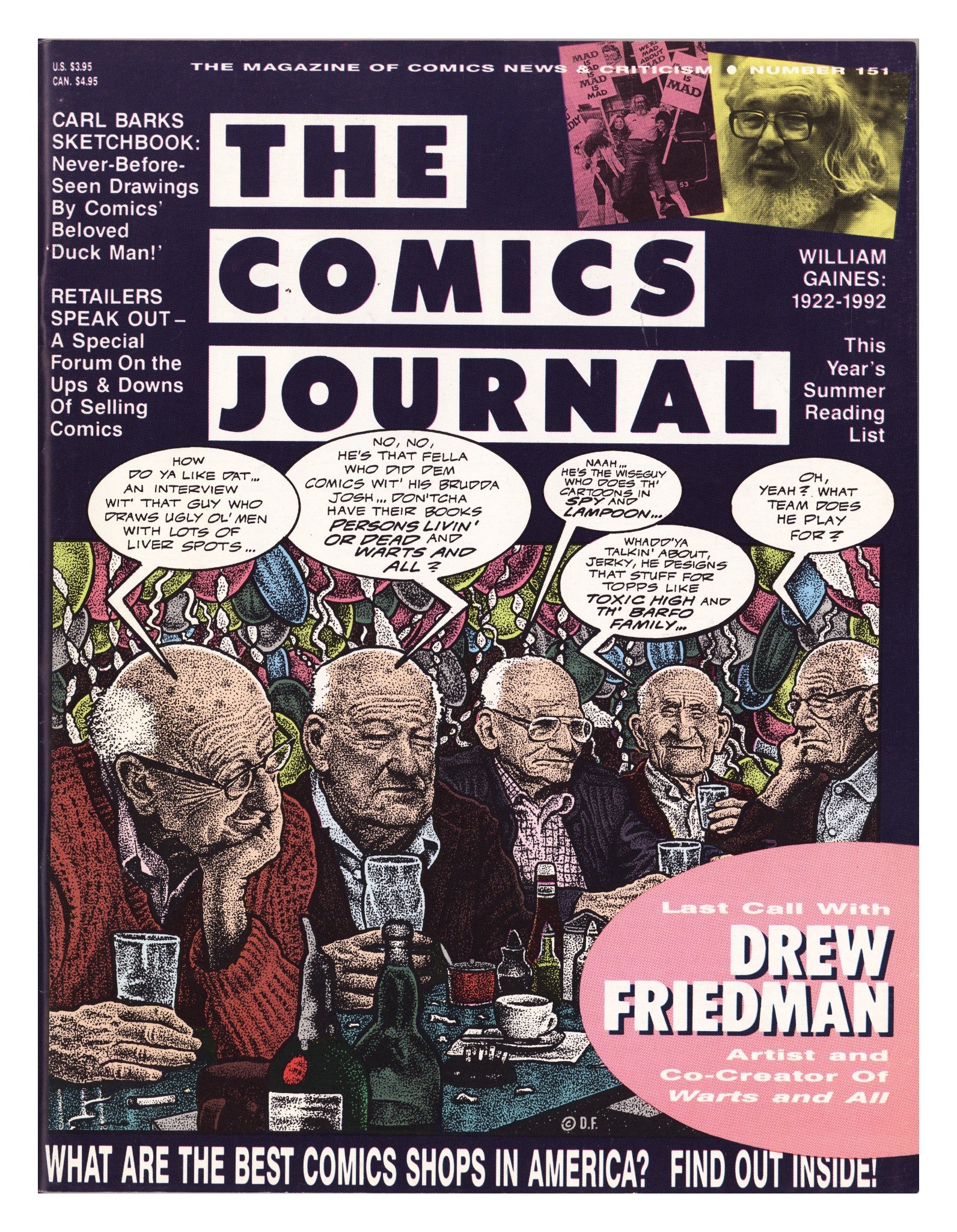 The Comics Journal 151 Mid Grade (1992) 