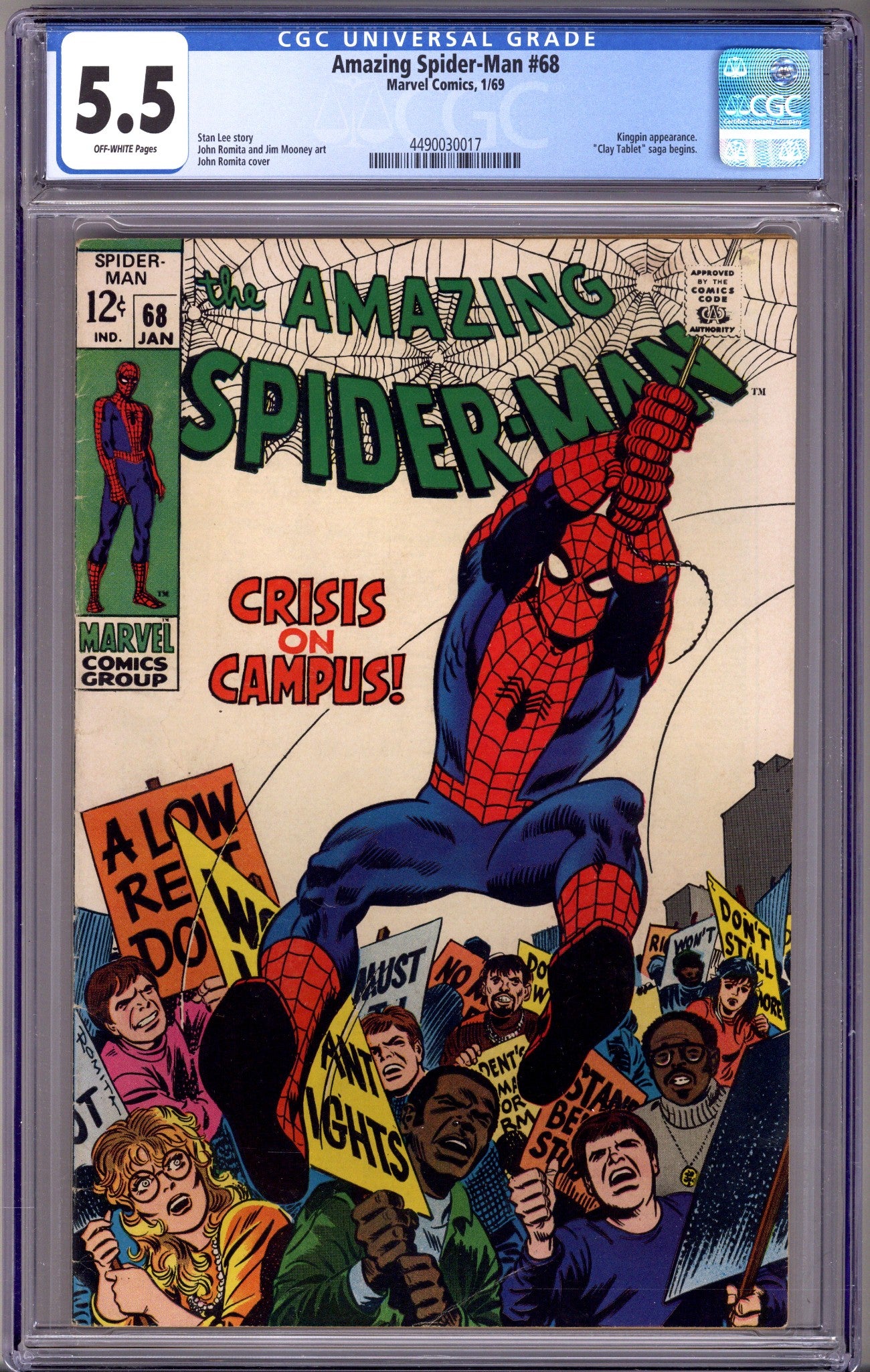 The Amazing Spider-Man Vol 1 68 CGC 5.5 (FN-) (1969) 