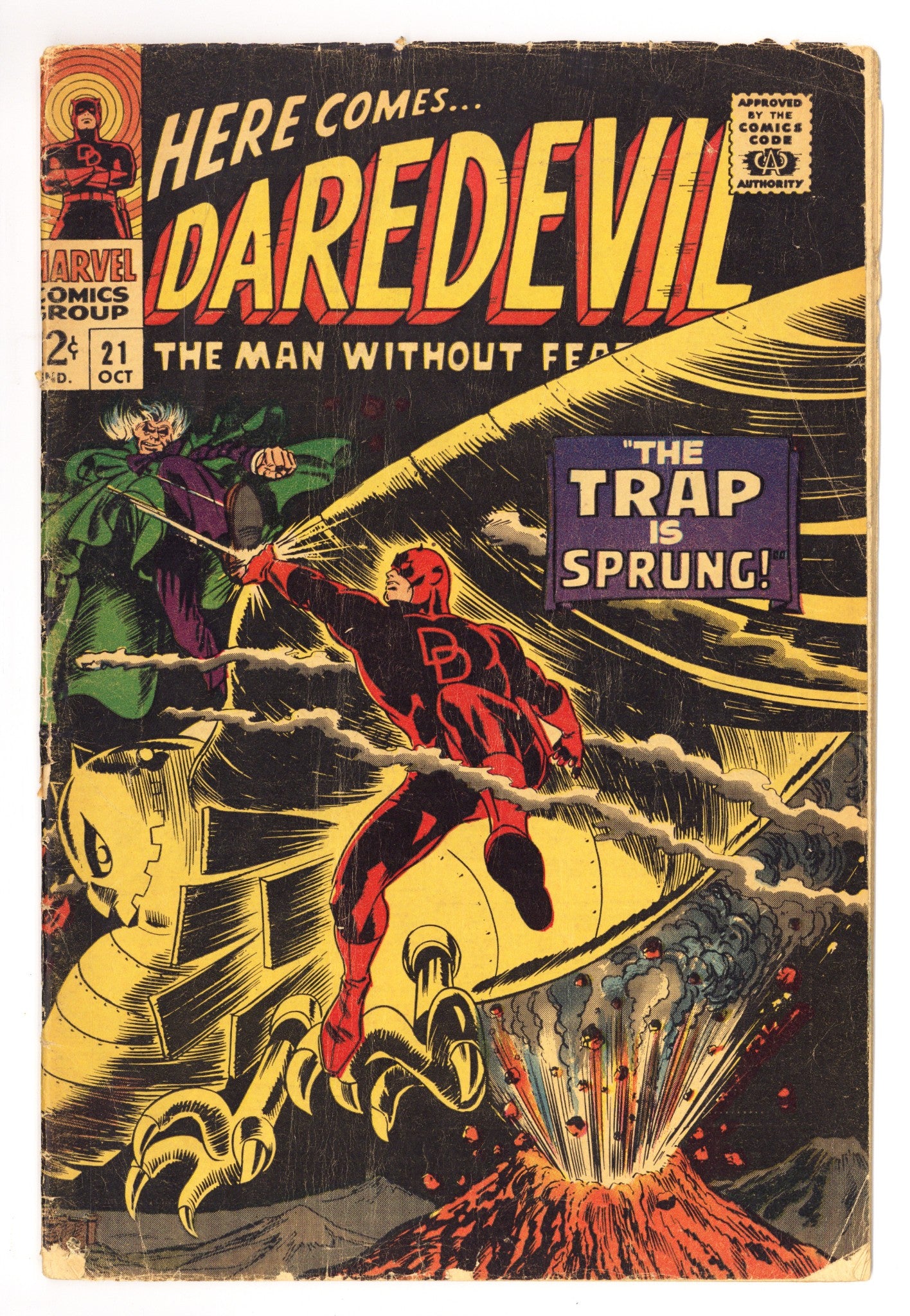 Daredevil Vol 1 21 GD (2.0) Colour Touch (1966) 