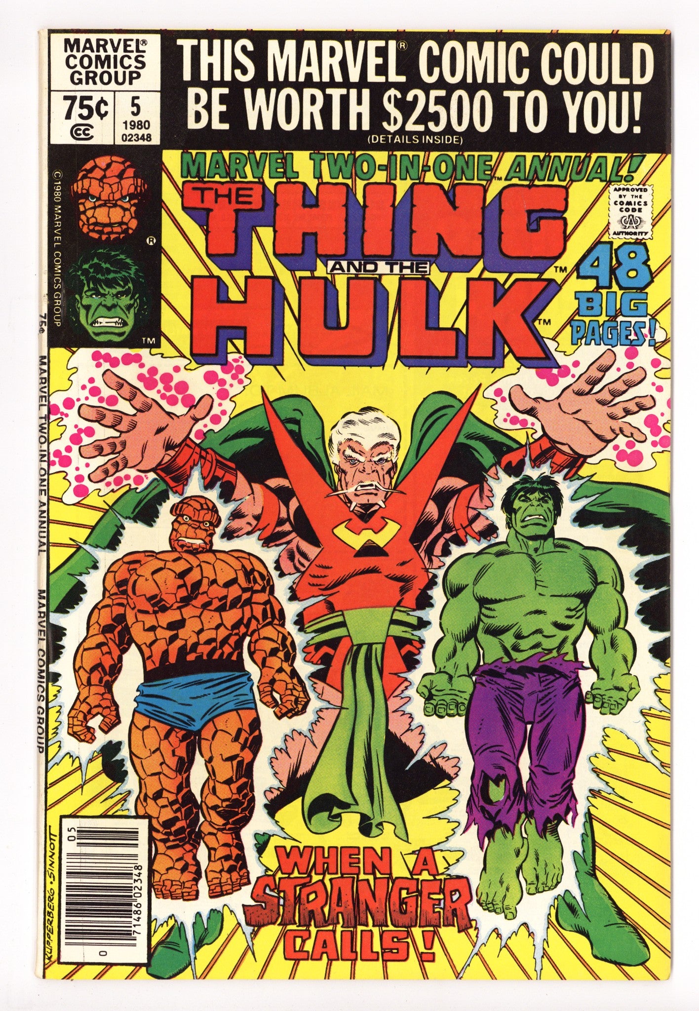 Marvel Two-in-One Annual Vol 1 5 Mid Grade (1980) Newsstand 