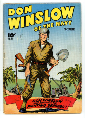 Don Winslow of the Navy 10 VG/FN (5.0) (1943) Signed x1 1st Page Otto Binder 