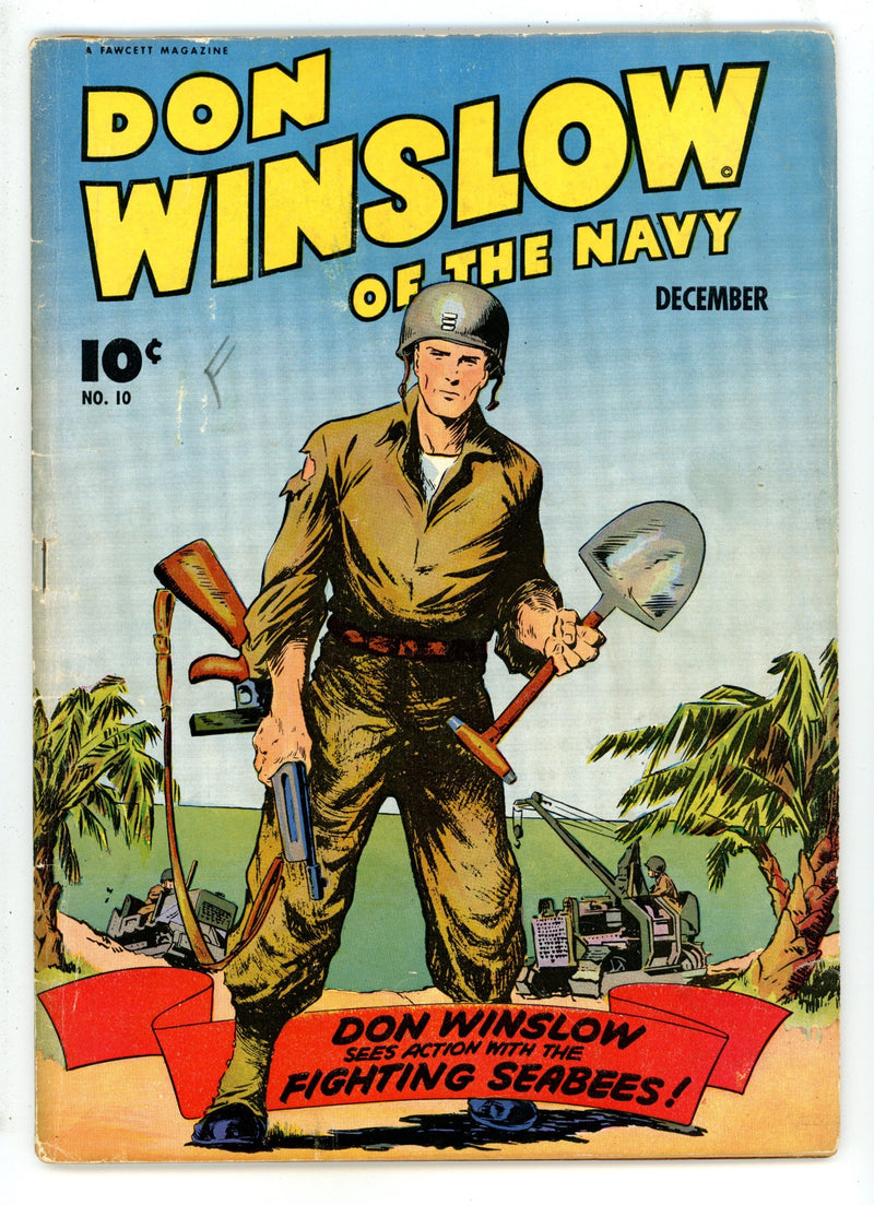 Don Winslow of the Navy 10 VG/FN (5.0) (1943) Signed x1 1st Page Otto Binder 