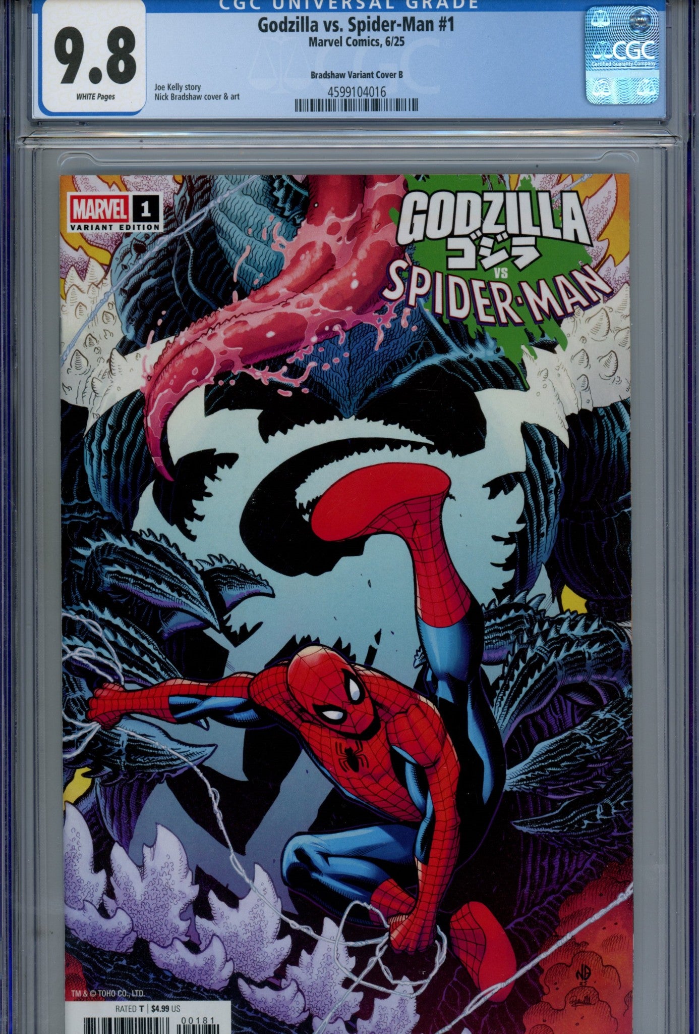 Godzilla vs. Spider-Man 1 CGC 9.8 (NM/M) (2025) Bradshaw Variant 