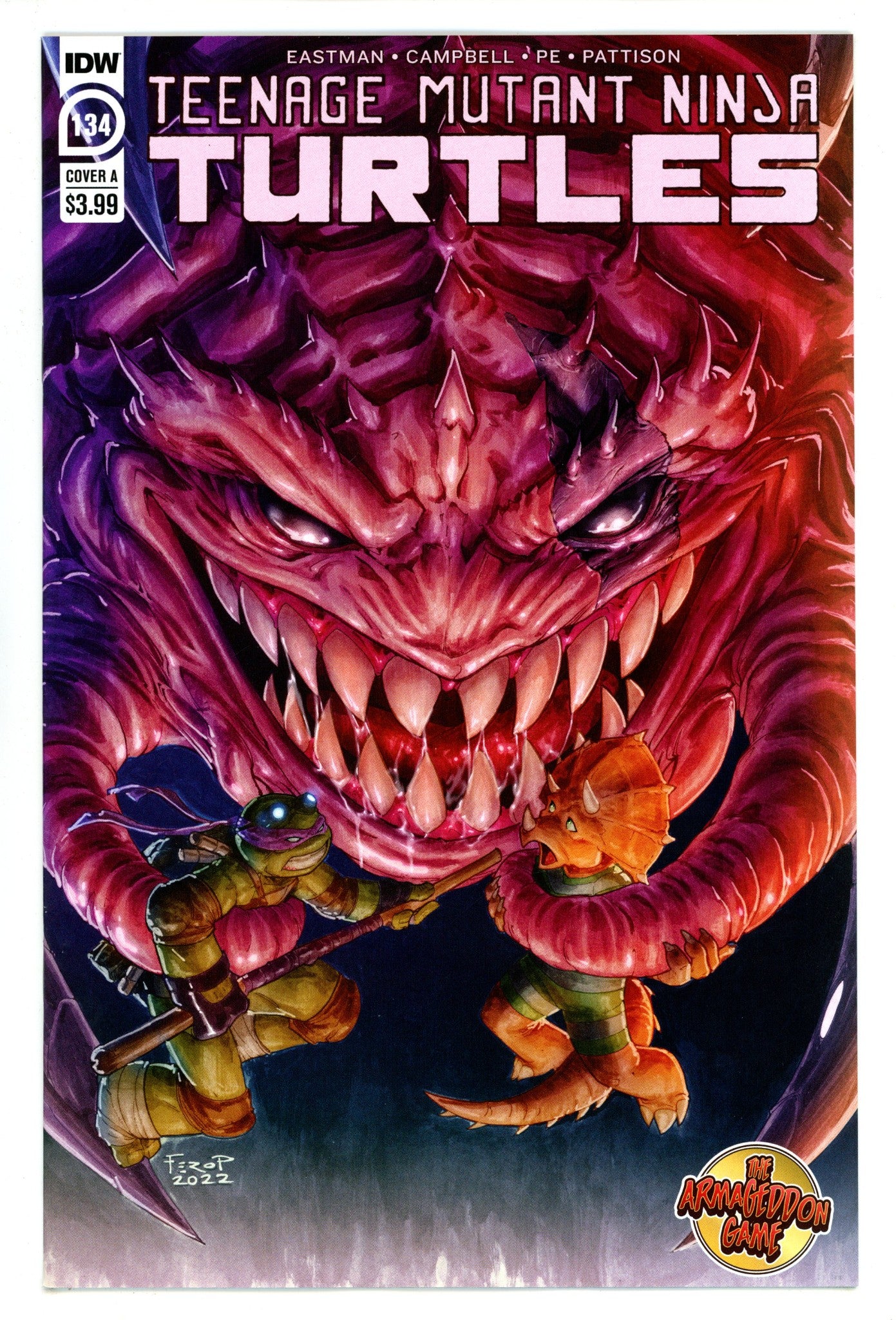Teenage Mutant Ninja Turtles Vol 5 134 High Grade (2022) Pe Variant 