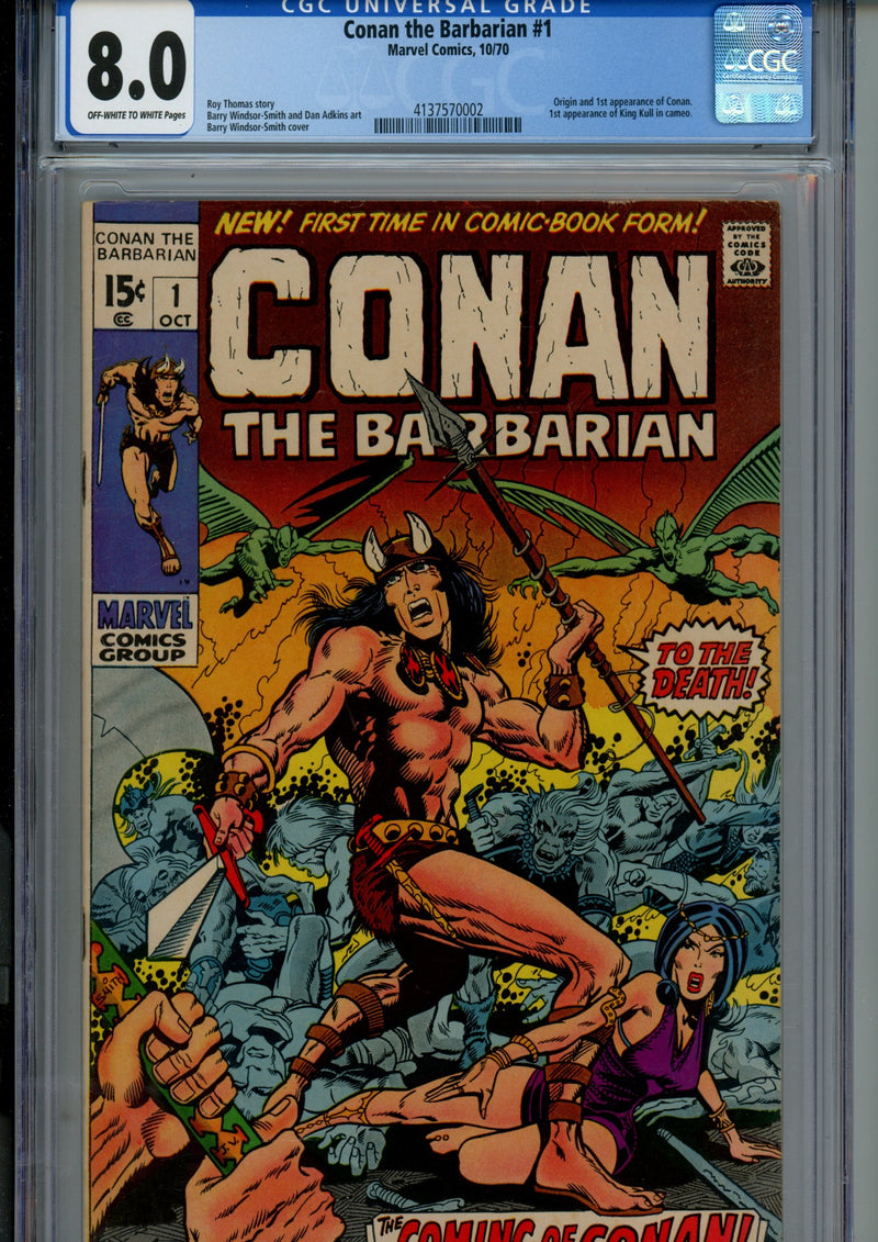 Conan the Barbarian Vol 1 1 CGC 8.0 (VF) (1970) 