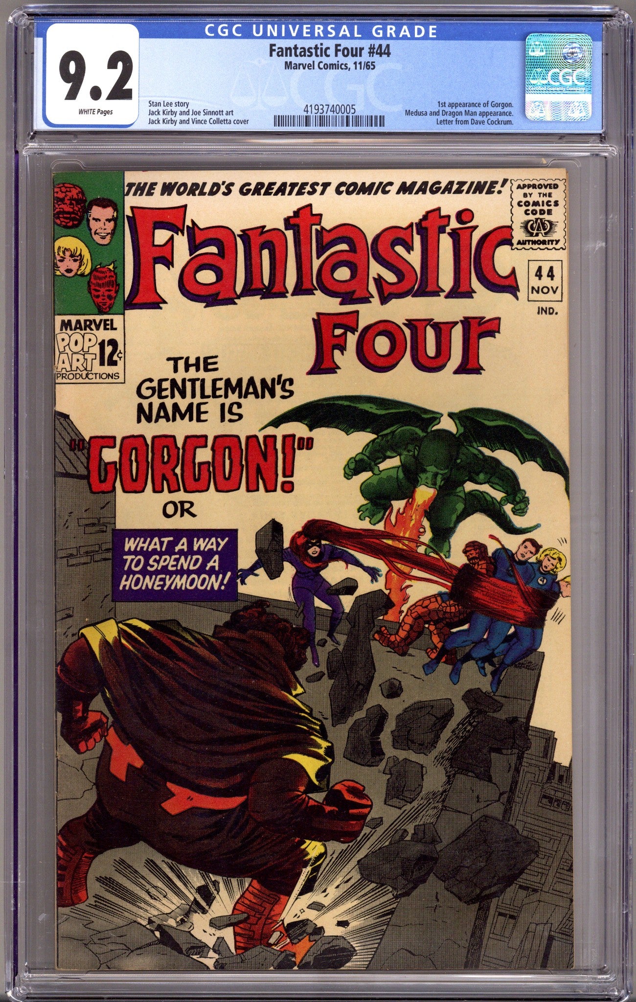 Fantastic Four Vol 1 44 CGC 9.2 (NM-) (1965) 