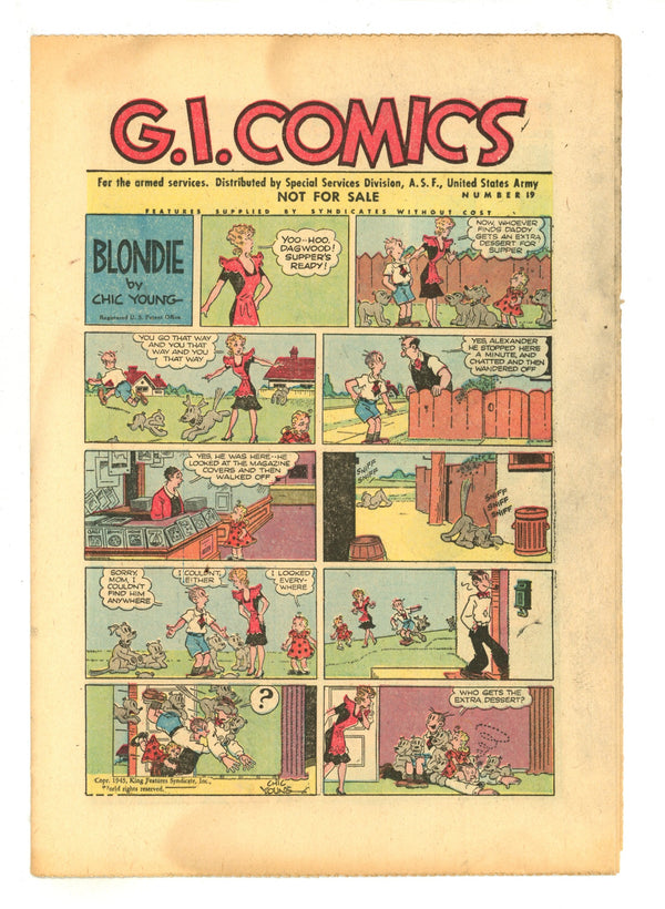 G.I. Comics 19 VG (4.0) (1945)