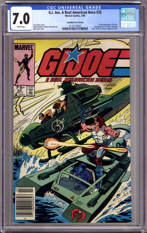 G.I. Joe, A Real American Hero 25 CGC 7.0 (FN/VF) (1984) Canadian Price Variant