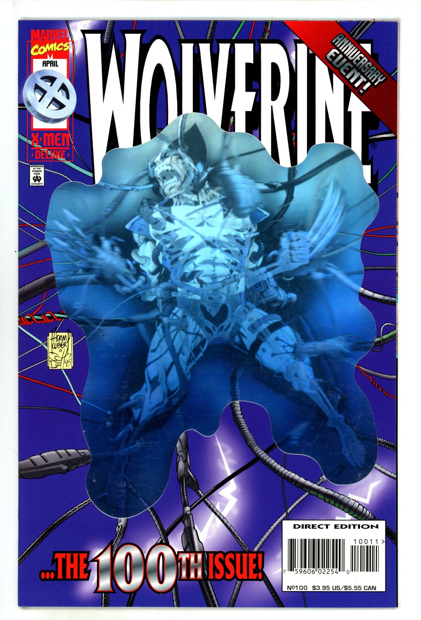 Wolverine Vol 2 100 NM- (9.2) (1996) Foil 