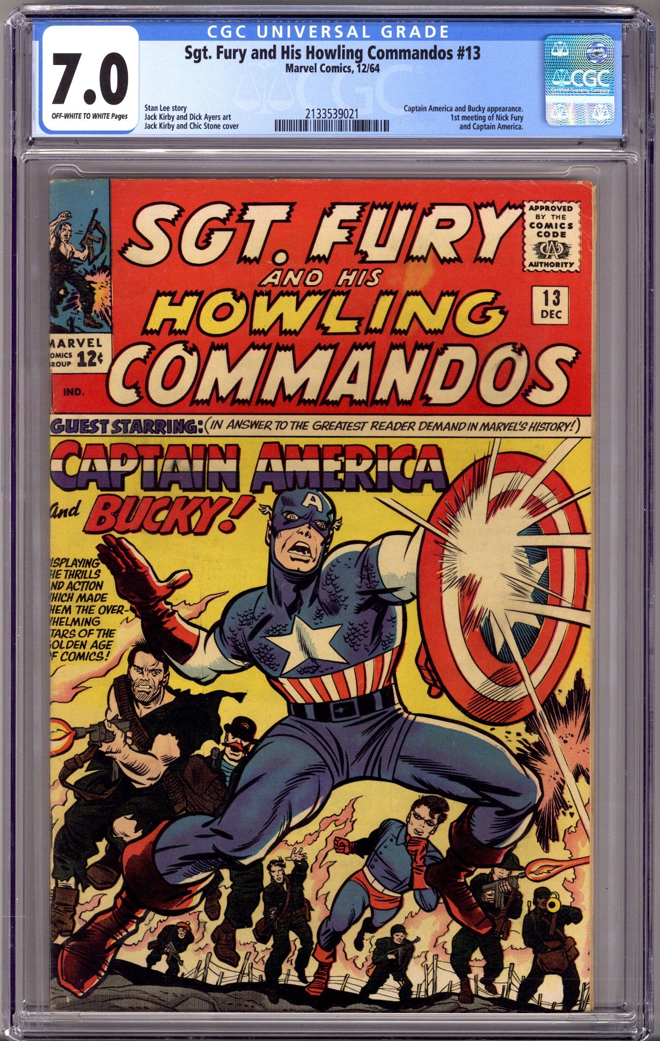 Sgt. Fury 13 CGC 7.0 (FN/VF) (1964) 