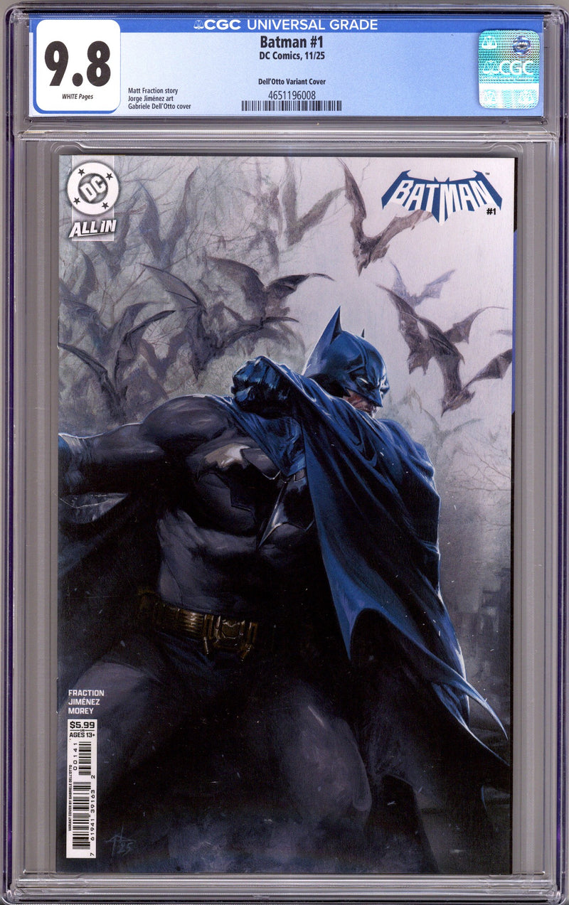 Batman Vol 4 1 CGC 9.8 (NM/M) (2025) Dell'Otto Variant 