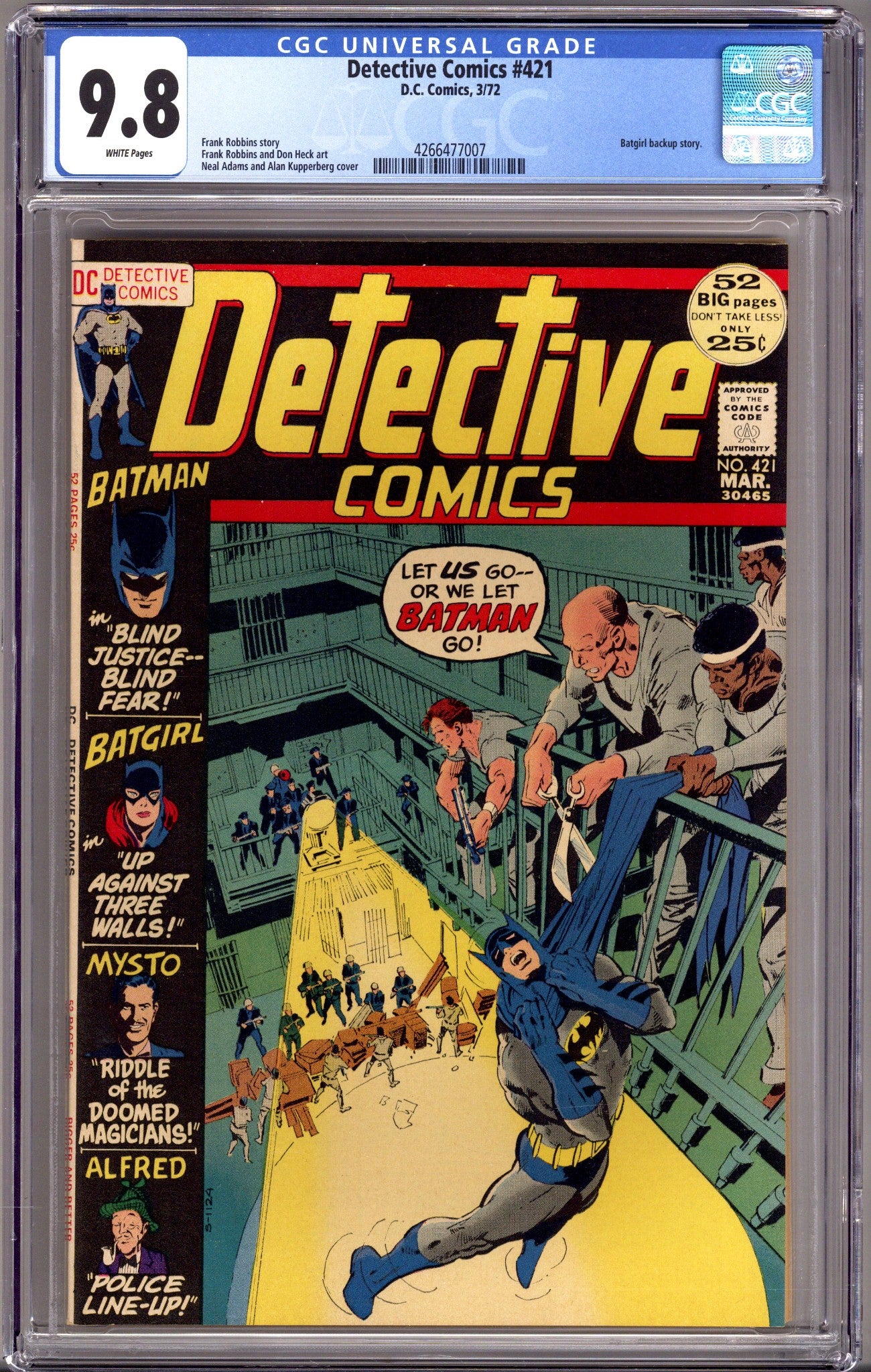 Detective Comics Vol 1 421 CGC 9.8 (NM/M) (1972) 