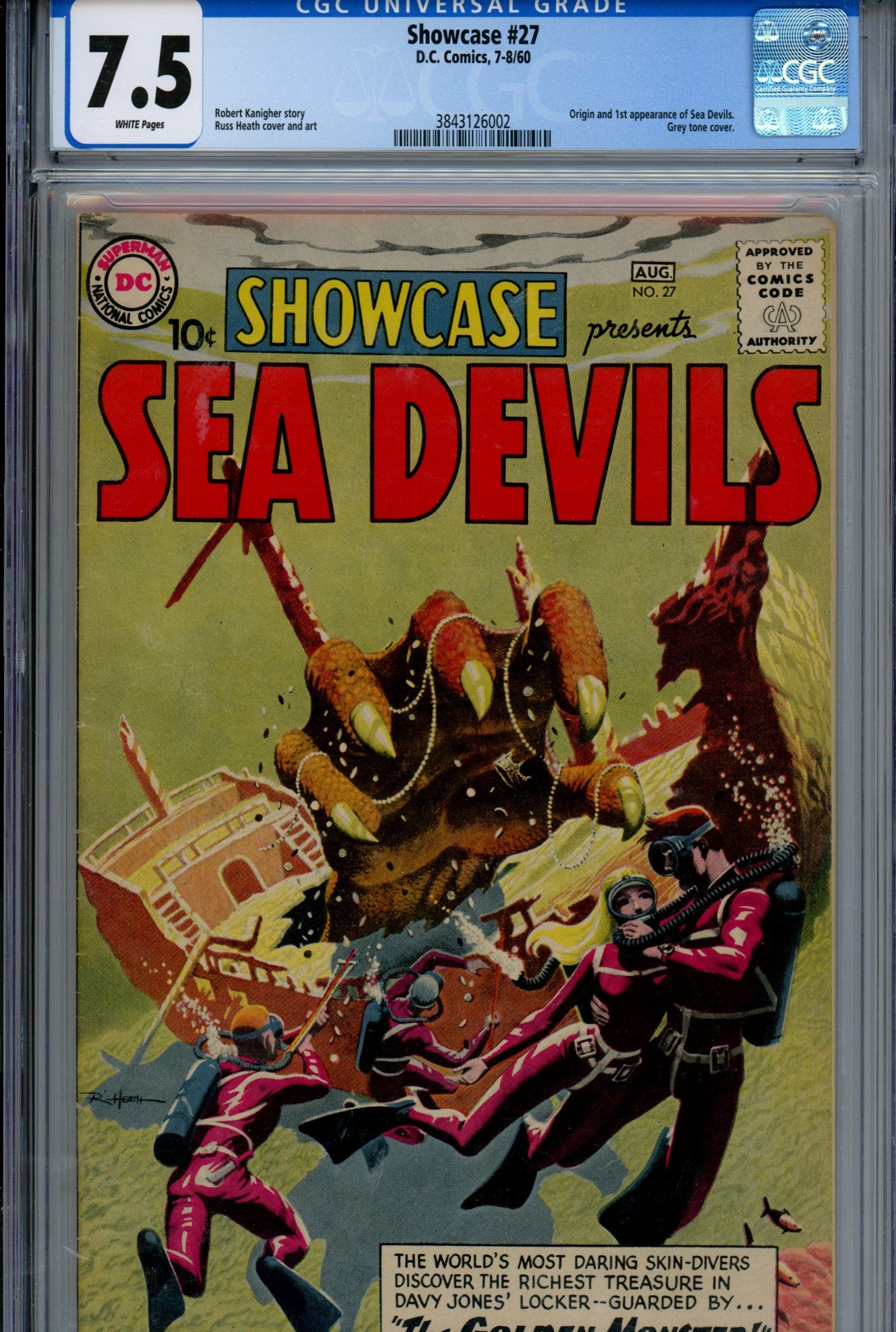 Showcase 27 CGC 7.5 (VF-) White Pages (1960) 