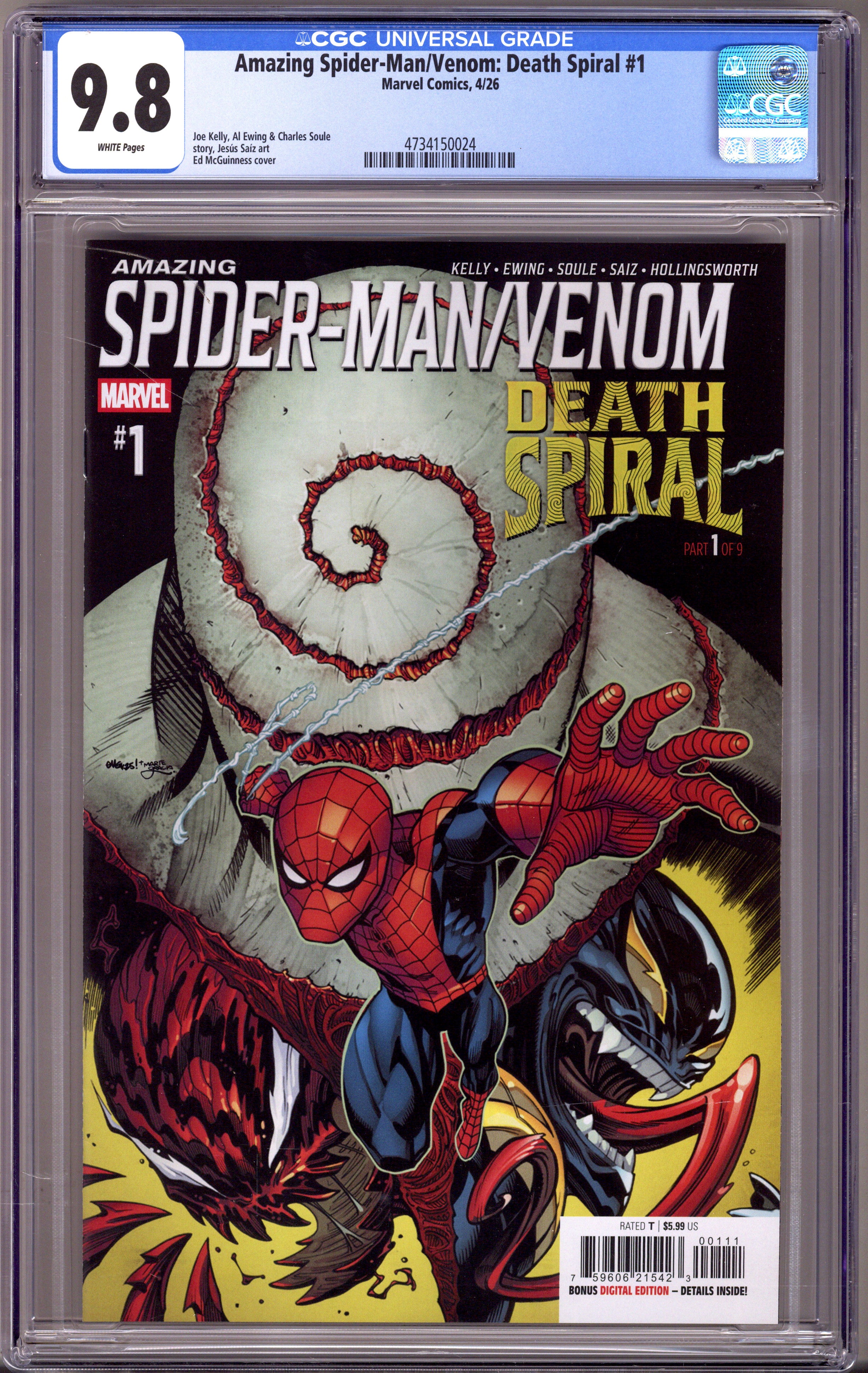 Amazing Spider-Man / Venom: Death Spiral 1 CGC 9.8 (NM/M) (2026) 