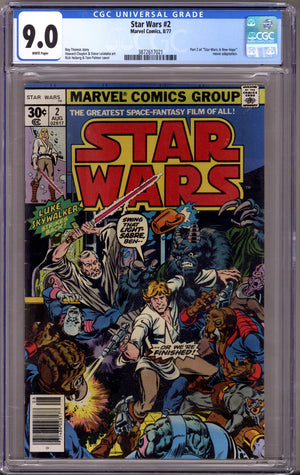 Star Wars Vol 1 2 CGC 9.0 (VF/NM) (1977) 30¢