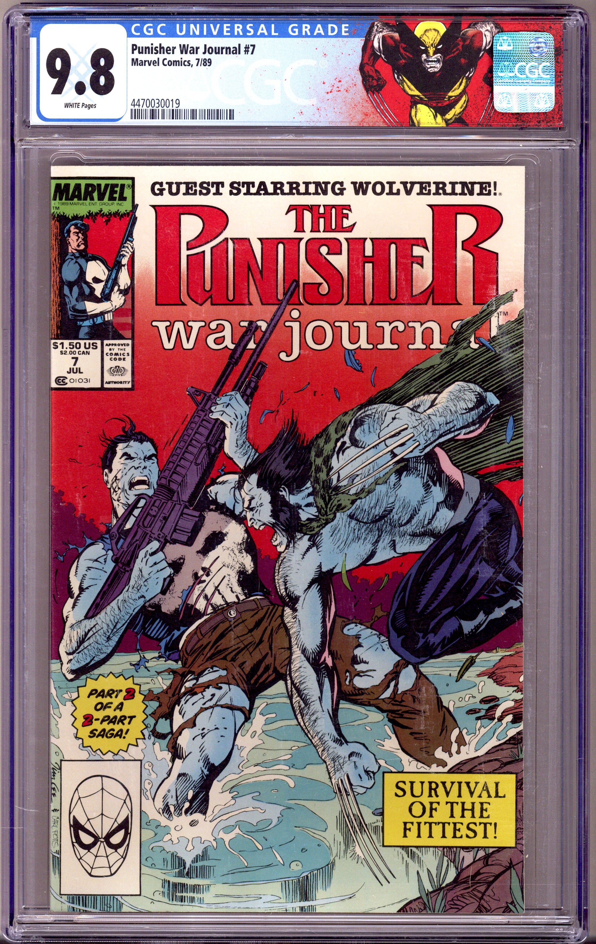 The Punisher War Journal Vol 1 7 CGC 9.8 (NM/M)   (1989)        