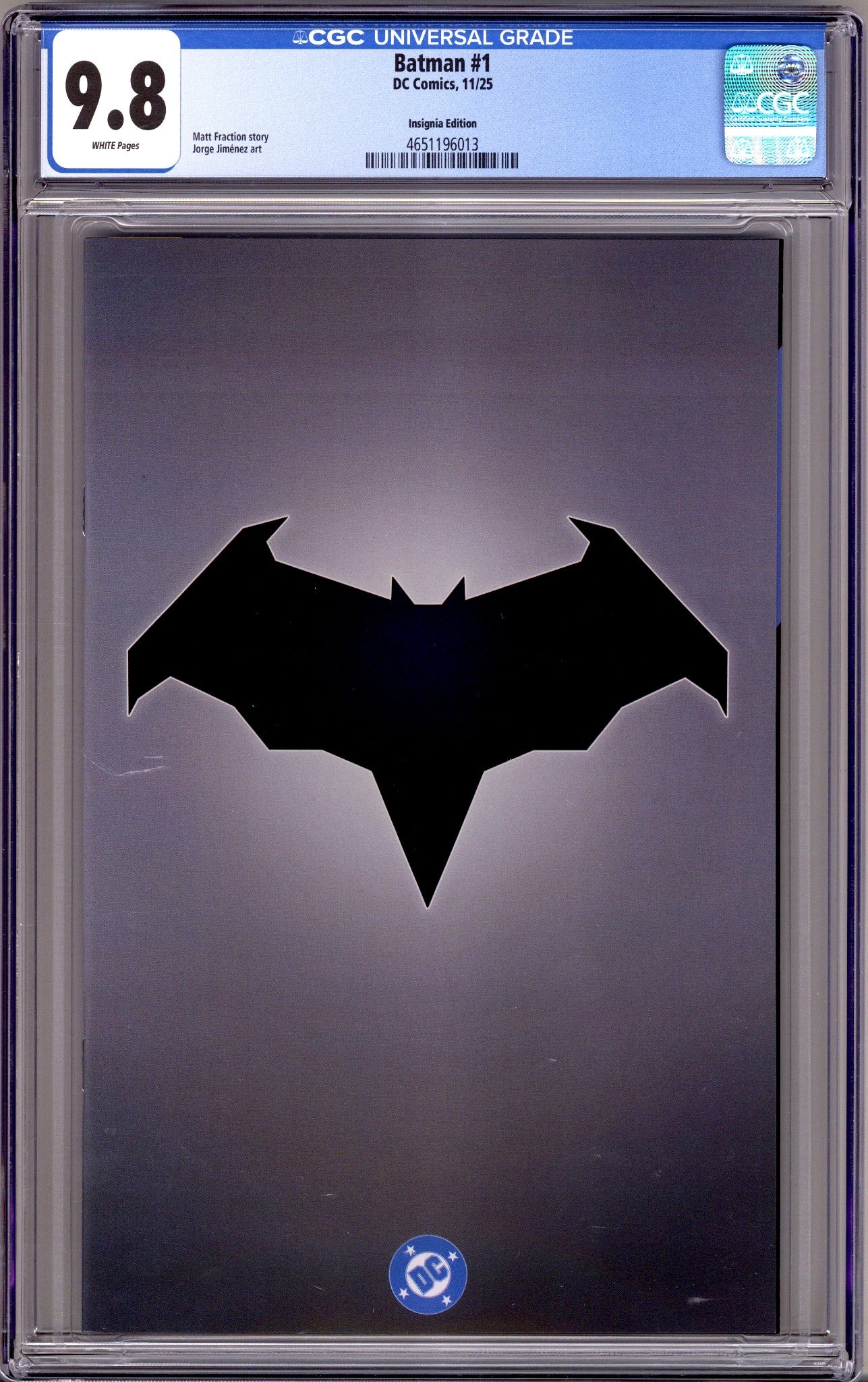 Batman Vol 4 1 CGC 9.8 (NM/M) (2025) Insignia Variant 