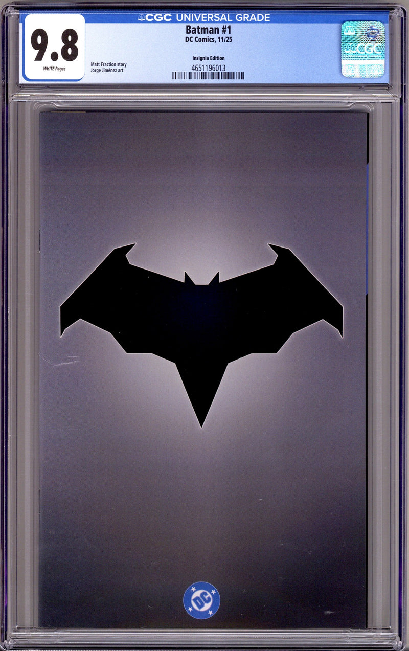 Batman Vol 4 1 CGC 9.8 (NM/M) (2025) Insignia Variant 