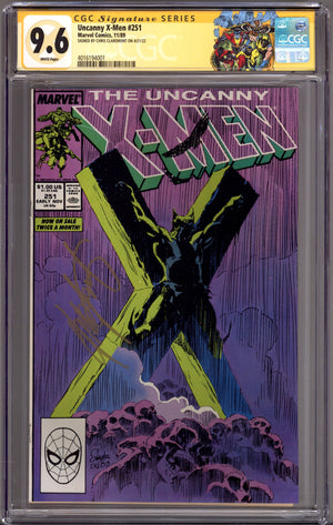 The Uncanny X-Men Vol 1 251 CGC 9.6 (NM+) (1989) Signed x1 Cover Chris Claremont