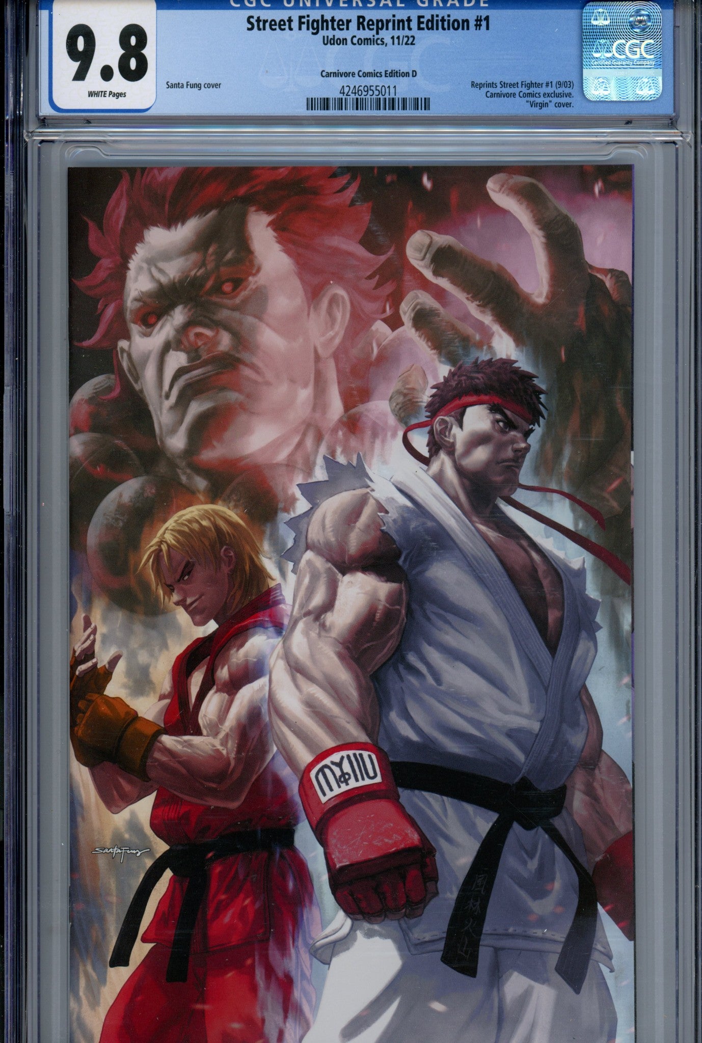 Street Fighter Reprint Edition 1 CGC 9.8 (NM/M) 1/500 (2022) Fung Virgin Exclusive Variant 