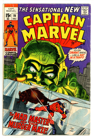 Captain Marvel Vol 1 19 GD/VG (3.0) (1969)